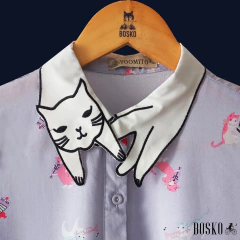 Pastel Kitten Neck Sky - Manga Larga - Bosko Tienda