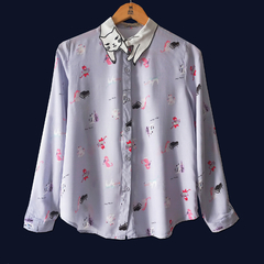 Pastel Kitten Neck Sky - Manga Larga - comprar online