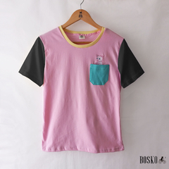 Remera Secret Cat Rosa y Negro - Unisex en internet