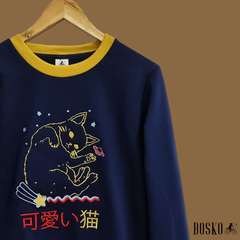 Hello Cat Blue - Buzo Unisex en internet