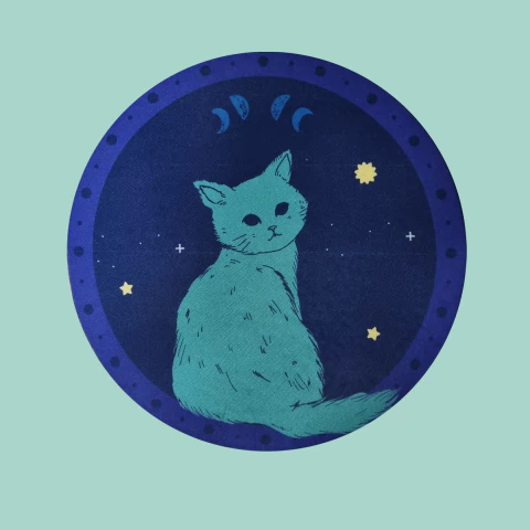 Mouse Pad Moon Cat - comprar online