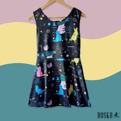 Neon Cats - Vestido elastizado en internet