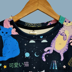 Neon Cats Sweater Gamuzado - Unisex - Bosko Tienda