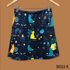 Falda Neon Cats Blue