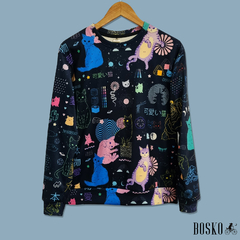 Neon Cats Sweater Gamuzado - Unisex