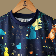Blue Neon Cats Buzo - Unisex - comprar online