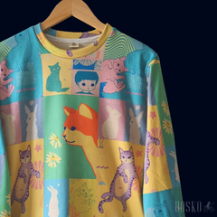 Pastel Land Sweater Gamuzado - Unisex en internet