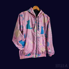 Campera Unisex Reversible - Blue/Pink Cats - tienda online