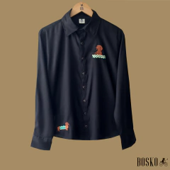 Dachshund Wave Black -Manga Larga Unisex - comprar online