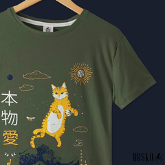 Remera New Cat Wave Olive - Unisex - comprar online