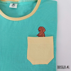 Remera Secret Dachshund Aqua - Unisex - Bosko Tienda