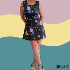 Neon Cats - Vestido elastizado - tienda online