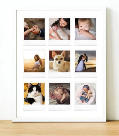 Collage de 9 fotos diseño tipo polaroid - comprar online