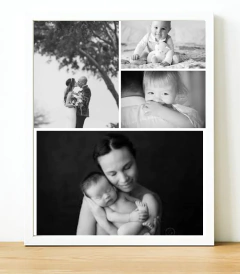 Diseño collage de 4 fotos irregular en internet