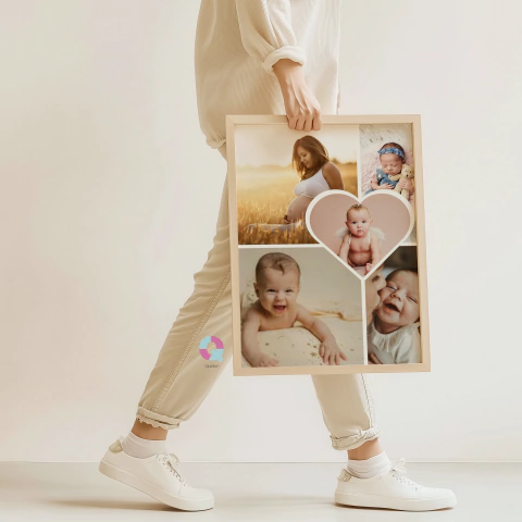 Collage diseño corazón