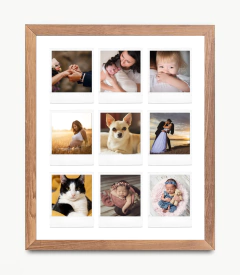 Collage de 9 fotos diseño tipo polaroid en internet