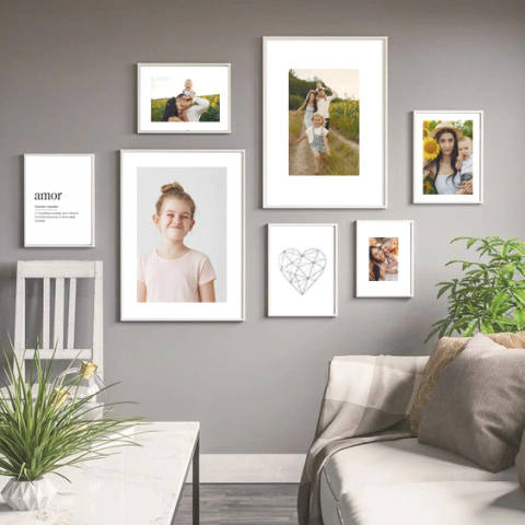 Wall de 7 cuadros con tus fotos