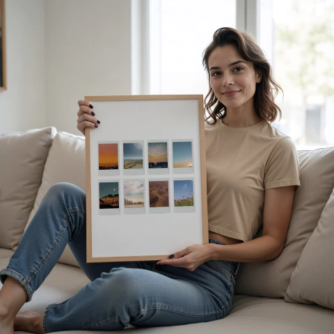 Collage de 8 fotos tipo instax polaroid - comprar online