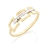 510002 Anel Rommanel folheado a ouro com rhodium