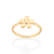 513294 Anel Rommanel skinny ring folheado a ouro flor