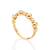 513361 Anel Rommanel skinny ring folheado a ouro esferas com zircônias