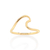 513406 Anel Rommanel skinny folheado a ouro onda