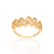 513465 Anel Rommanel skinny folheado a ouro corações com zircônias