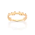 513484 Anel Rommanel skinny folheado a ouro borboletas lisas