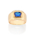 513525 Anel Rommanel folheado a ouro formatura com cristal safira