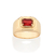 513525 Anel Rommanel folheado a ouro formatura com cristal rubi