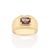 513525 Anel Rommanel folheado a ouro formatura com cristal ametista