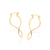 523849 Brinco Rommanel folheado a ouro argola