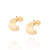 527031 Brinco Rommanel folheado a ouro meia argola lisa