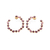 527098 Brinco Rommanel folheado a ouro maxi argola com cristais lilases