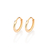 527163 Brinco Rommanel folheado a ouro argola lisa 1,1 cm