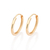 527165 Brinco Rommanel folheado a ouro argola lisa 1,6 cm