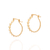 527197 Brinco Rommanel folheado a ouro argola de spikes