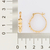 527197 Brinco Rommanel folheado a ouro argola de spikes