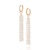 527223 Brinco Rommanel folheado a ouro argola com zircônias e cascata de cristais
