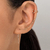 527255 Brinco Rommanel piercing de pressão folheado a ouro elos cadeado e coração