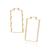 527268 Brinco Rommanel folheado a ouro argola retangular