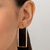 527268 Brinco Rommanel folheado a ouro argola retangular