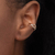 527289 Brinco Rommanel piercing de pressão folheado a ouro corações
