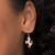 527305 Brinco Rommanel folheado a ouro argola com cavalo estampado