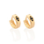 527319 Brinco Rommanel folheado a ouro argola com zircônias pretas