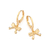527400 Brinco Rommanel folheado a ouro argola com laço