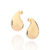 527434 Brinco Rommanel folheado a ouro gota abaulada