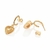 527470 Brinco Rommanel folheado a ouro meia argola e chapéu Woody