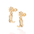 527473 Brinco Rommanel folheado a ouro estrela e bota Toy Story com zircônia