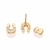 527474 Brinco Rommanel folheado a ouro ferradura Toy Story com zircônias